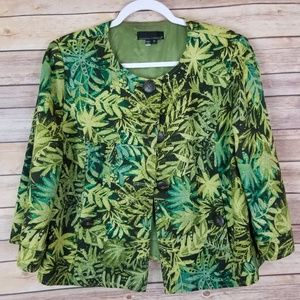 Laudrew Blazer Leaf Print Size 12